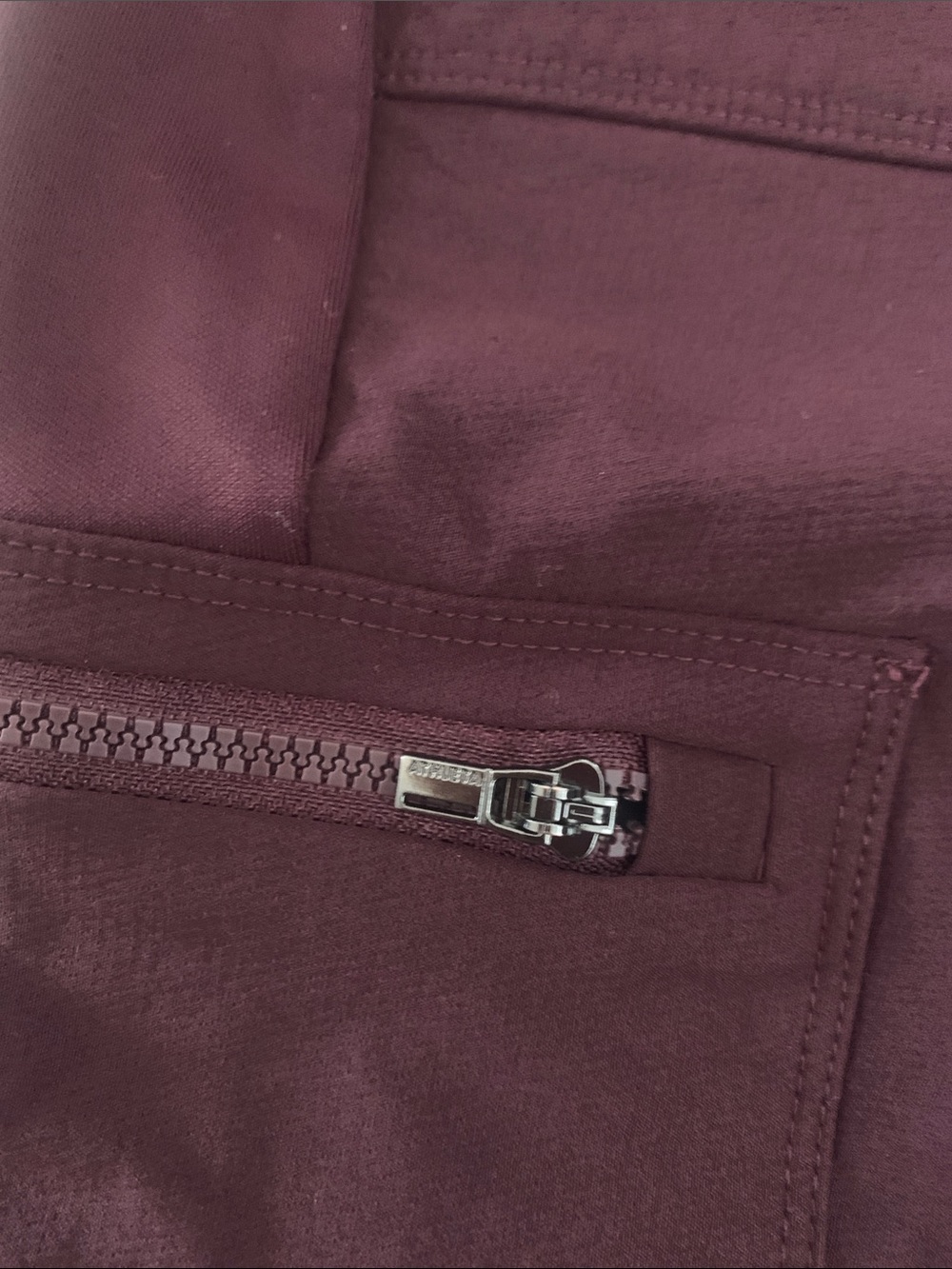 Athleta Women's Cargo Track Joggers in Burgundy - Picture 3 of 4